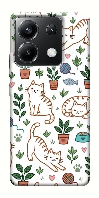TPU чохол Demsky Cats pattern для Xiaomi Poco X6