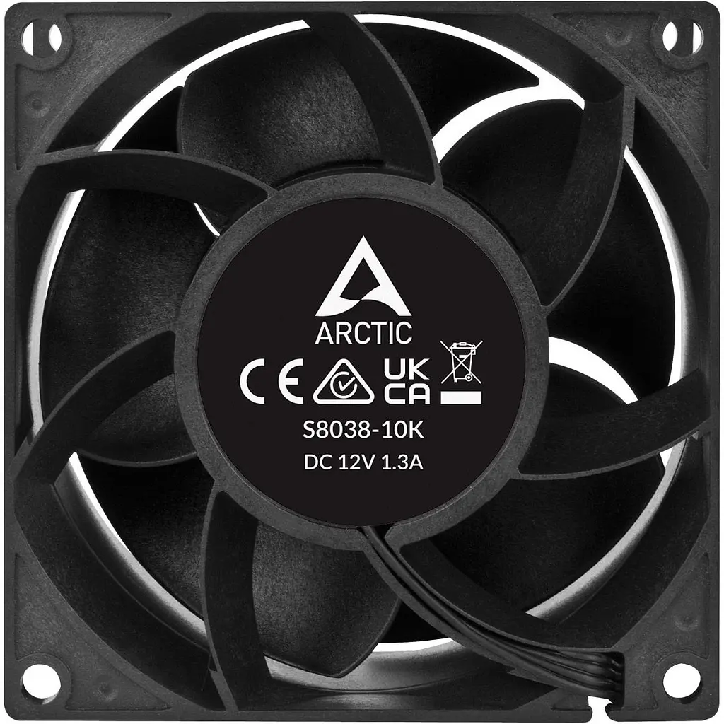 Комплект корпусних вентиляторів Arctic S8038-10K 4-Pack Black (ACFAN00291A) [99823] - фото 5