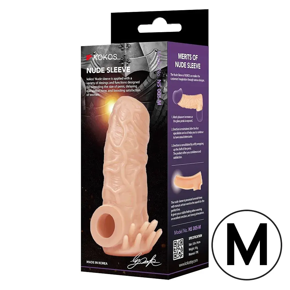 Насадка на член Kokos Nude Sleeve NS 005, M - фото 10