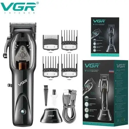 Машинка для стрижки універсальна VGR V-653 професійна з підставкою для заряджання (2097774695) - фото 3