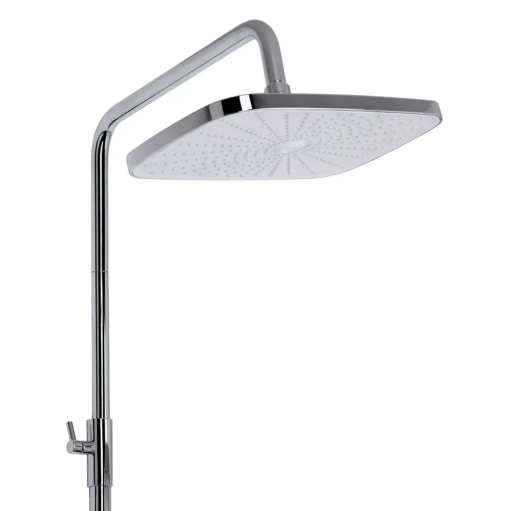 Душова система універсальна Qtap Gemini на три споживача (з виливом) QTGEM111CRW45687 Chrome/White, Білий - фото 4