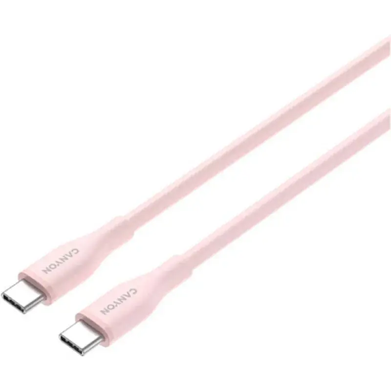 Дата кабель USB-C to USB-C 1.0m CC60SC10 60W Silicon Pink Sand Canyon (CNS-CC60SC10PS) - фото 3