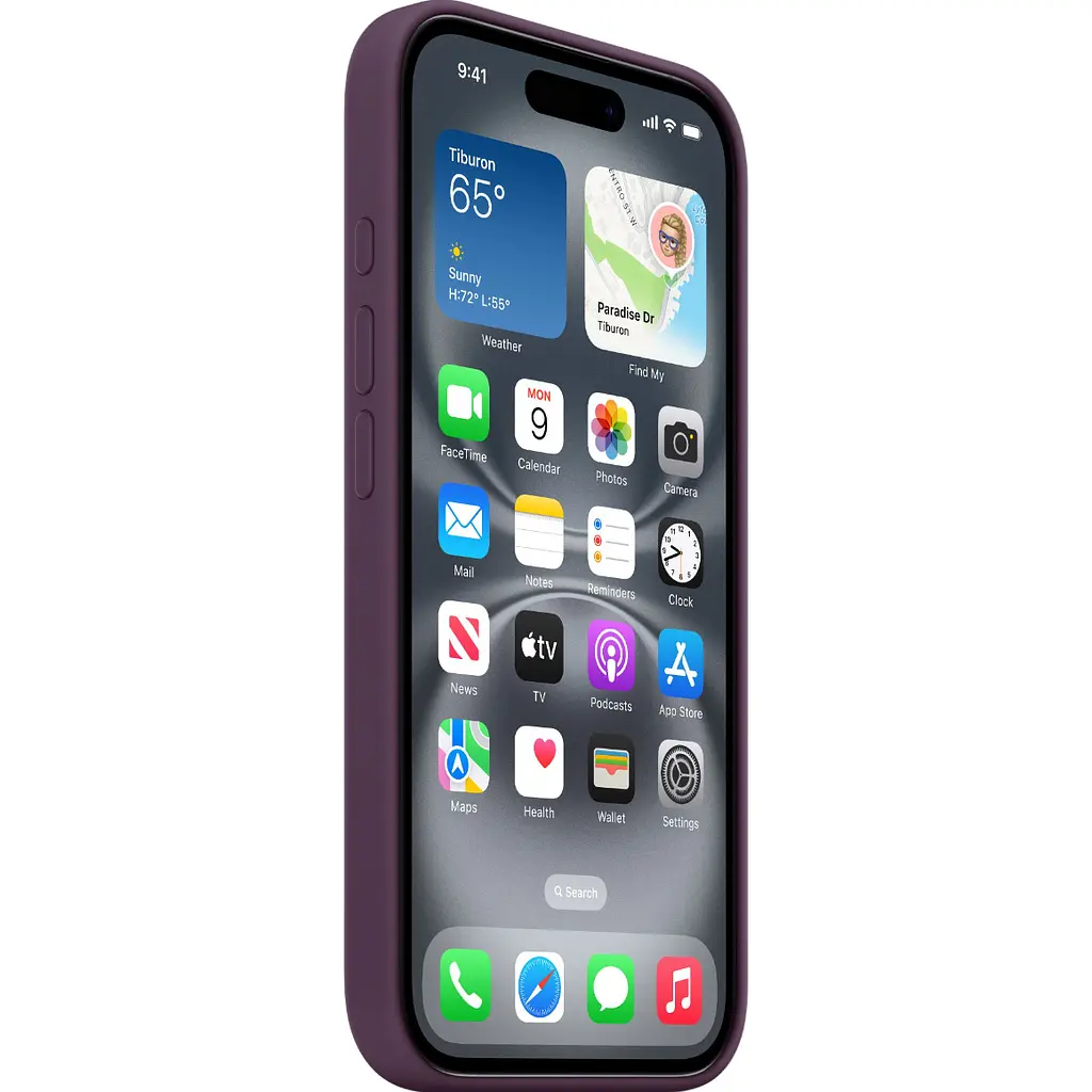 Чохол Silicone Case with MagSafe для Apple iPhone 16 Plum AAA [116599] - фото 2
