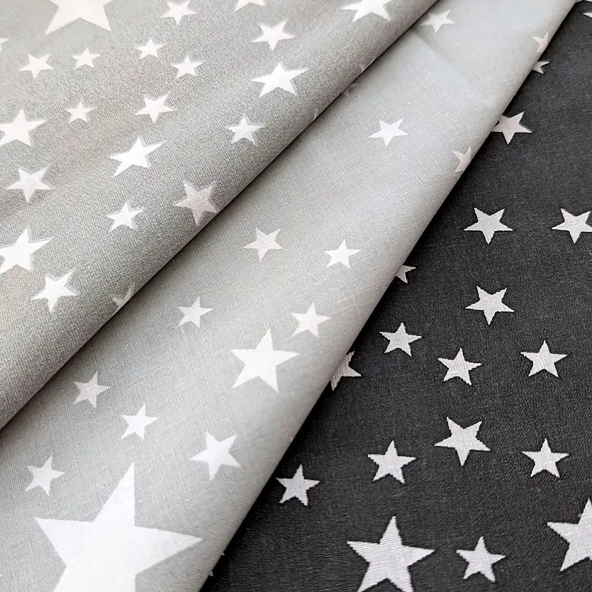 Постельное белье LoveYouHome Звездопад Бязь gold Двуспальное черно-белая (7262) - фото 3