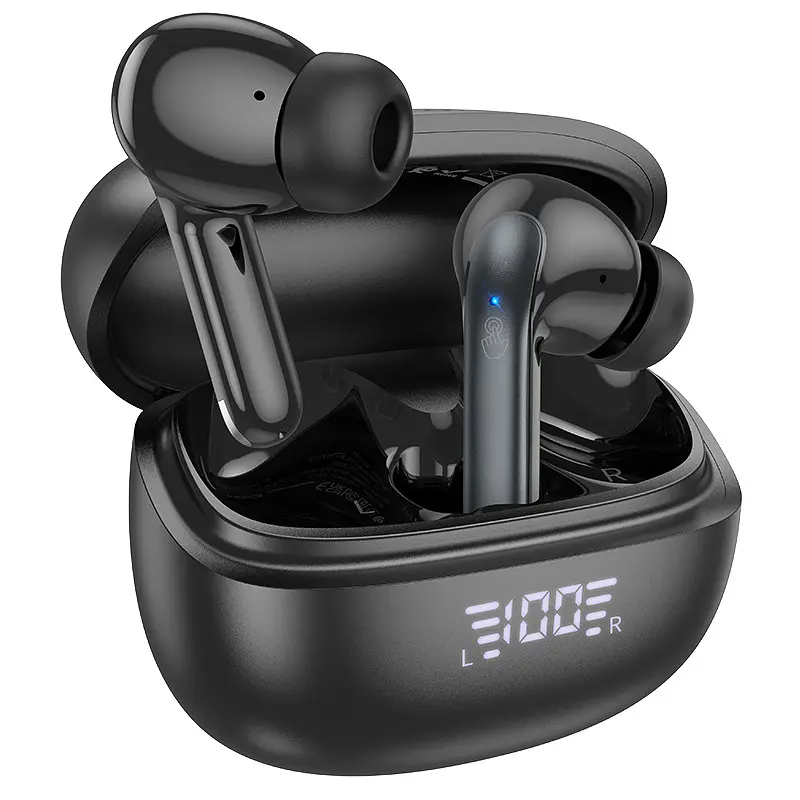 Навушники бездротові Hoco EQ5 Energy true wireless ANC+ENC noise Червоний BT headset чорний - фото 2