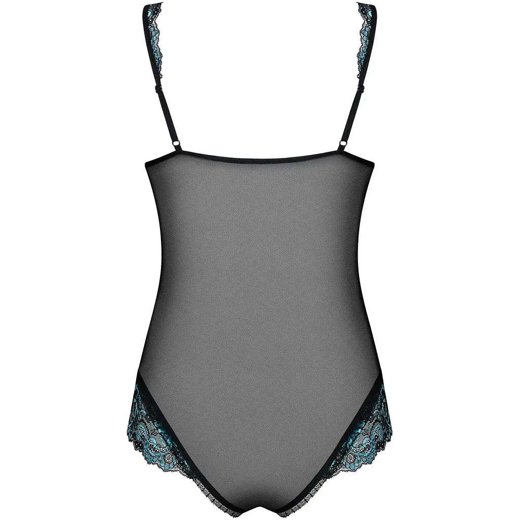 Сітчасте боді на кісточках Obsessive Amanta teddy S/M - фото 2