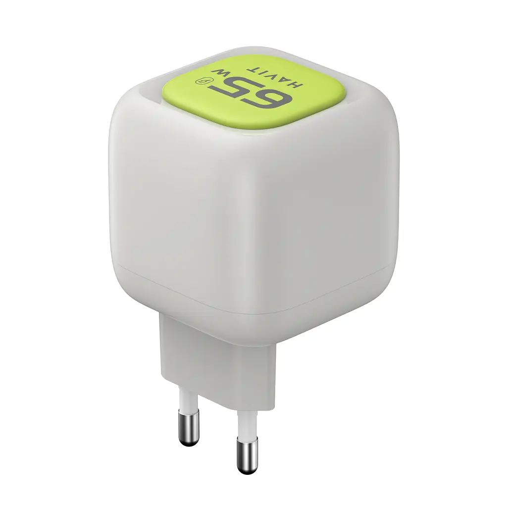 Зарядний пристрій Havit UC253 GaN 65W USB-A USB-C кабель USB-C сірий/зелений (HV-UC253-GYGN) - фото 4