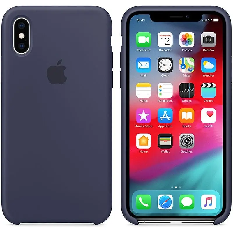 Чохол-накладка Toto Silicone Case Apple iPhone X/XS Deep Blue - фото 2