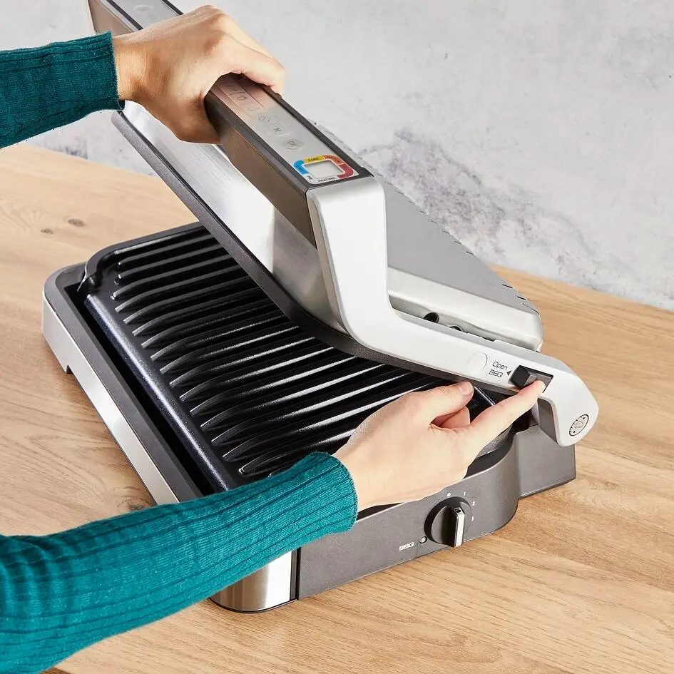 Гриль Tefal прижимной OptiGrill 2in1 XL 2200Вт съемные пластины сенсор толщины продуктов металл (GC782D30) - фото 6