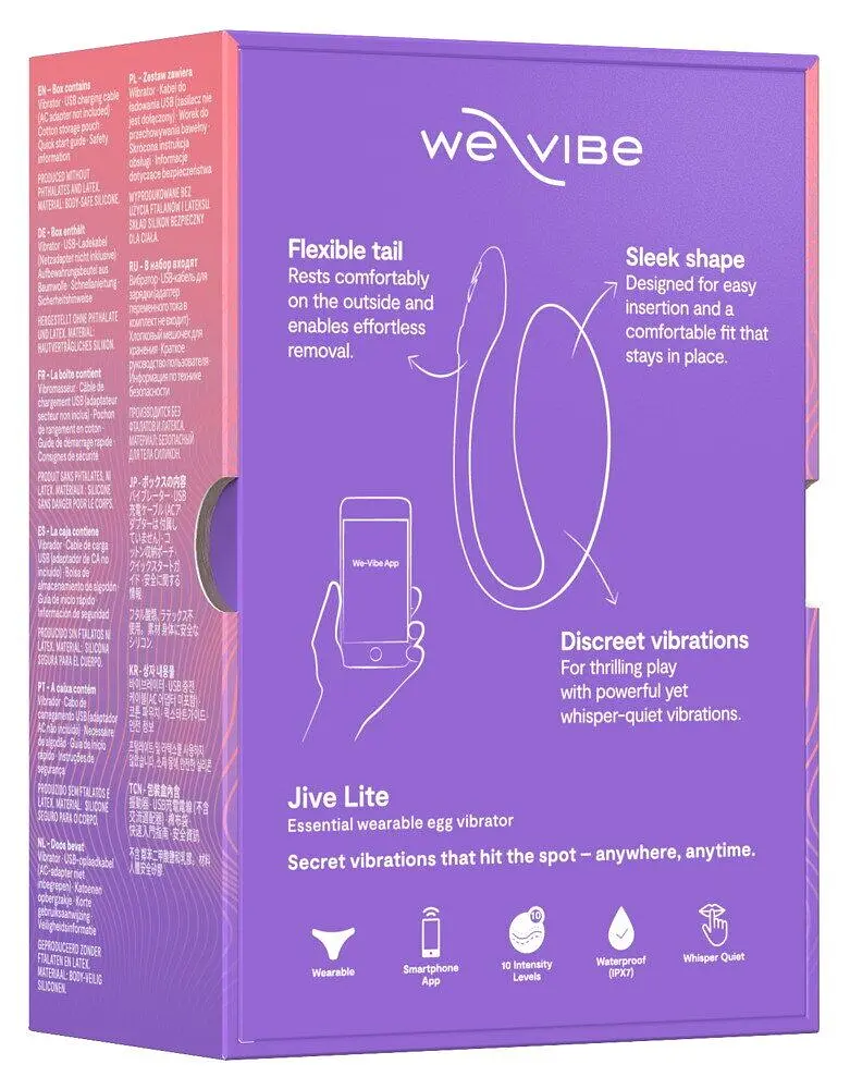 Смарт-віброяйце We-Vibe Jive Lite Purple, невеликий розмір - фото 12