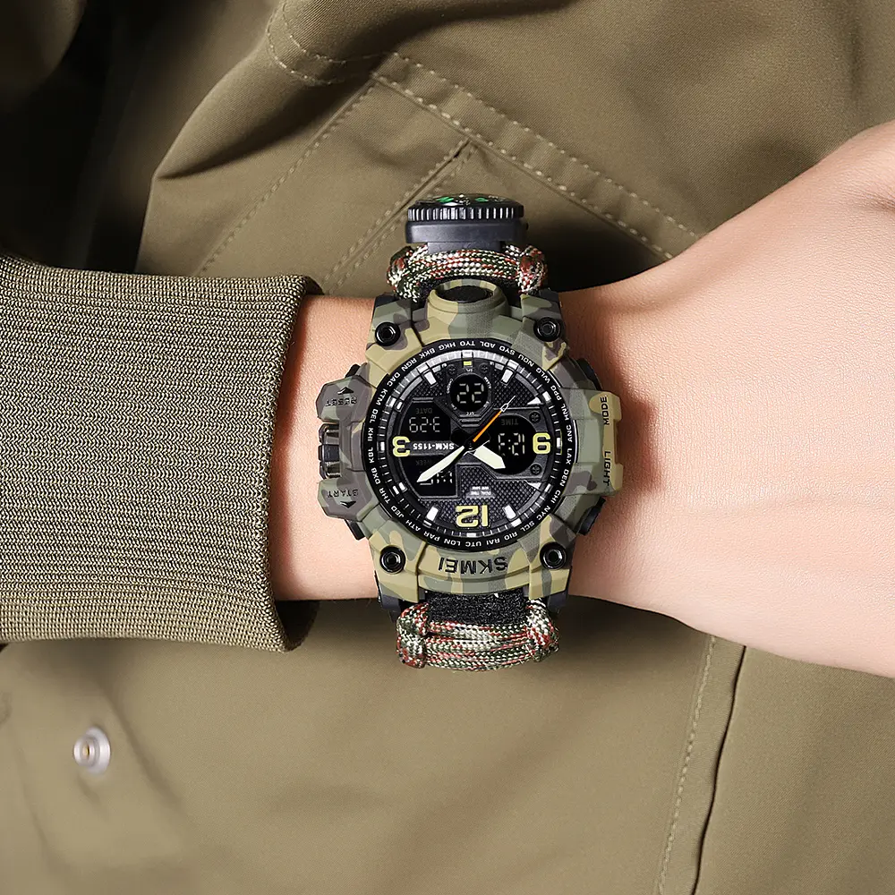 Наручний годинник чоловічий 1155BNCMGN Camo Green Skmei acs0030846 - фото 5
