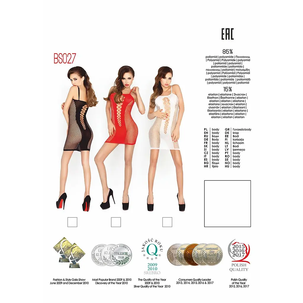 Бодістокінг Passion BS027 red, сукня-сітка на бретелях, дуже відверта - фото 5
