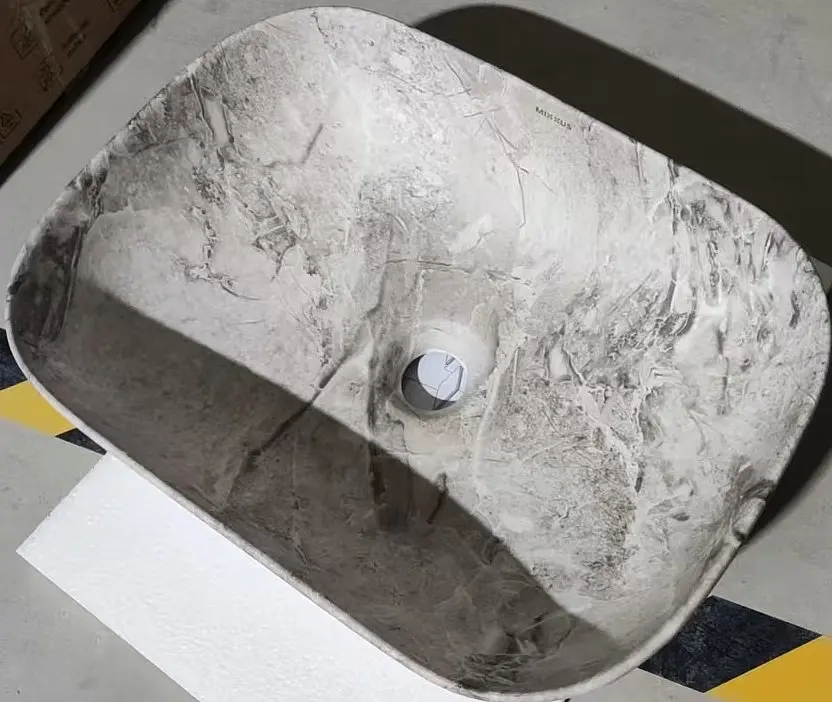 Умивальник накладний Mixxus Premium Diverse-0113 marble 455x325x135 мм MP6544, Мармур - фото 5