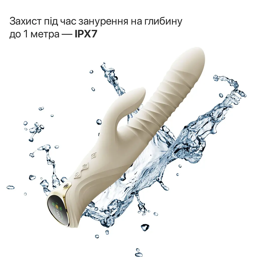 Смарт пульсатор-кролик з вібрацією Zalo Mose 2 Ivory White, підігрів до 42 °C, кристал Swarovski - фото 9