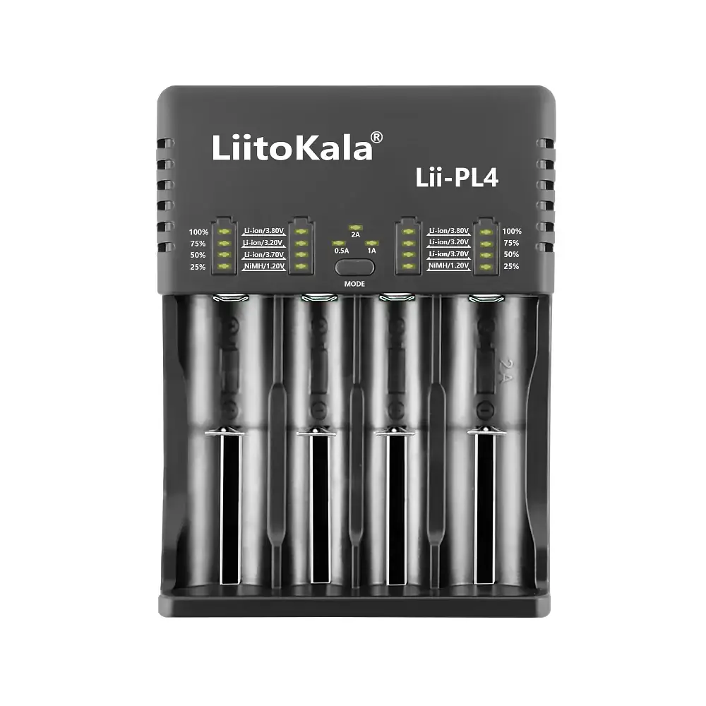 Розумний зарядний пристрій для акумуляторів LiitoKala Lii-PL4 АА, ААА, 18650, 21700, 26650 Li-ion, LiFePO4, Ni-MH, Ni-Cd (19409) - фото 3