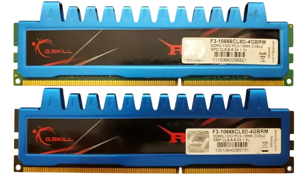 Оперативна пам'ять G.Skill 4GB (2x2GB) DDR3 1333MHz (F3-10666CL8D-4GBRM) Б/В - фото 2