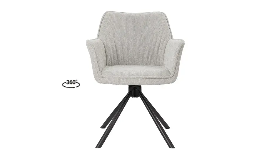 Стілець Еріка з обертовим механізмом світло-сірий - фото 5
