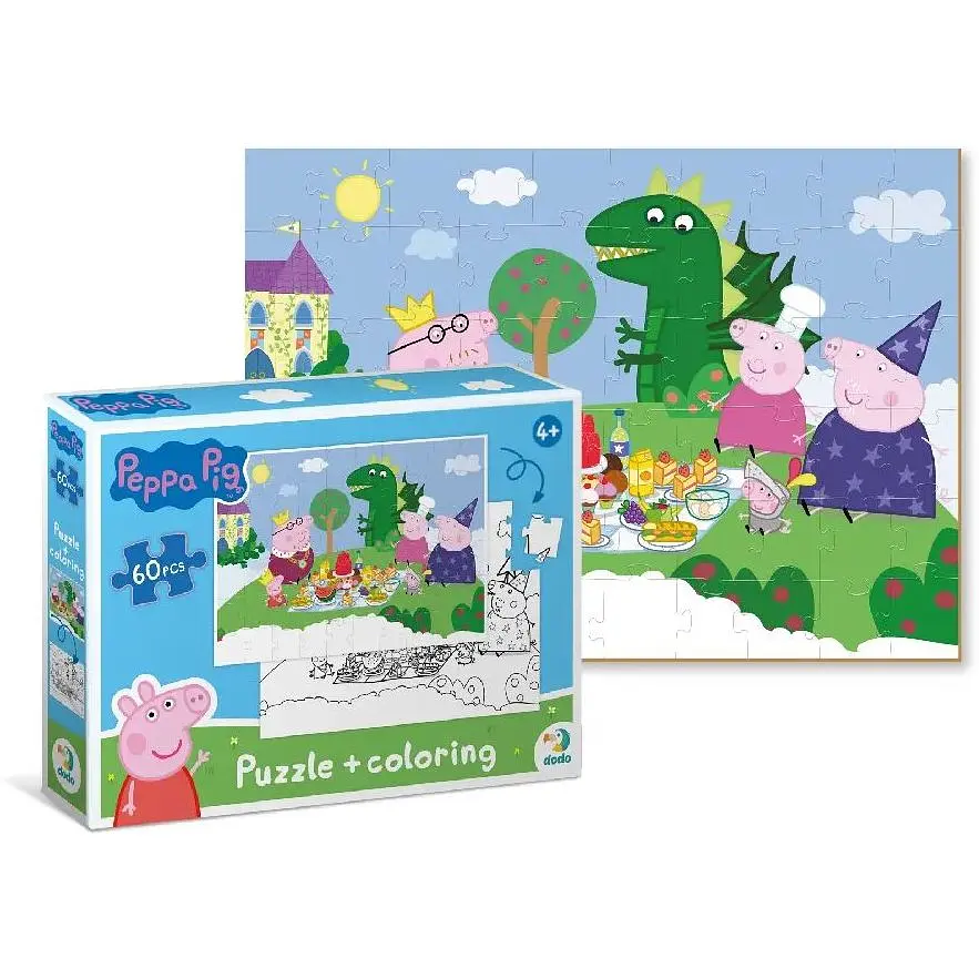 Пазл DoDo 2 в 1 Peppa Pig, 60 елементів (200118) - фото 4