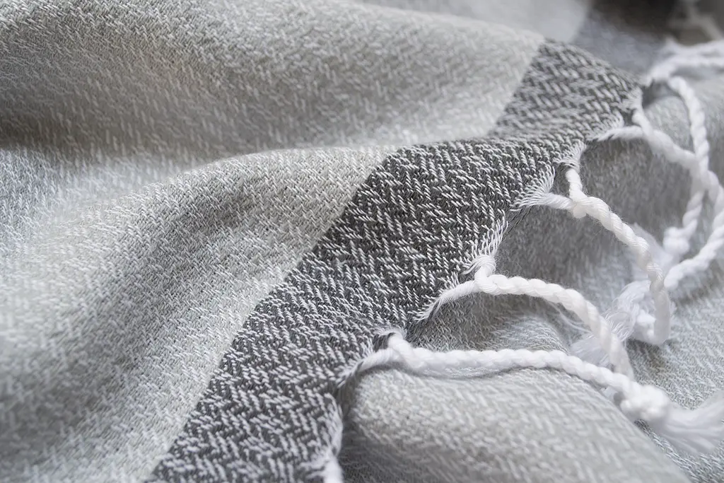 Рушник Barine Pestemal - Basak 95x165 Light Grey-Grey сірий - фото 4