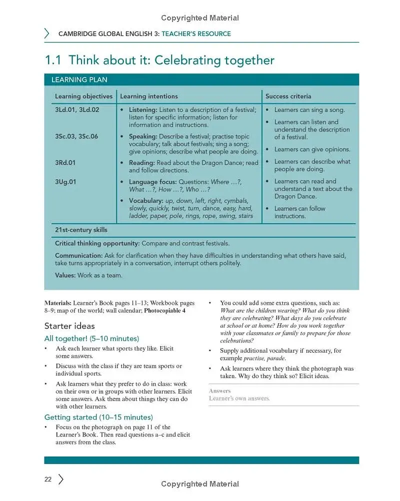 Cambridge Global English 3. Teacher's Resource with Digital Access - фото 6