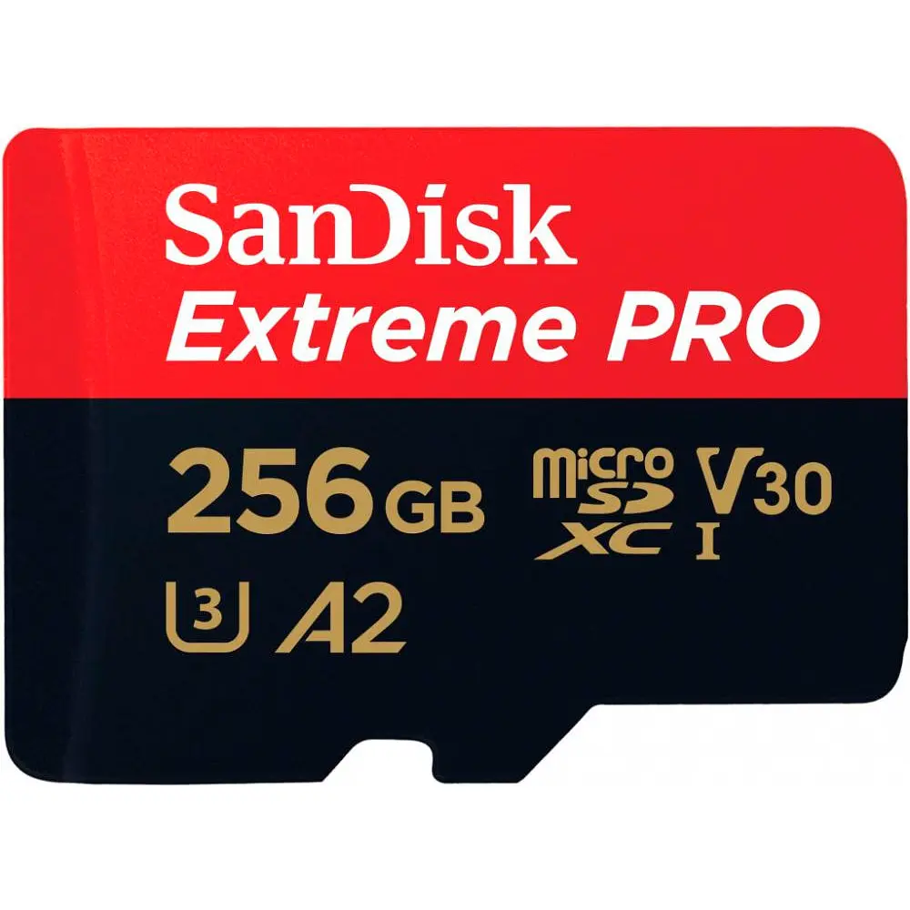 Карта пам'яті SanDisk microSDXC 256GB UHS-I Extreme Pro U3 V30 A2 + SD Adapter (SDSQXCD-256G-GN6MA) [100880] - фото 3