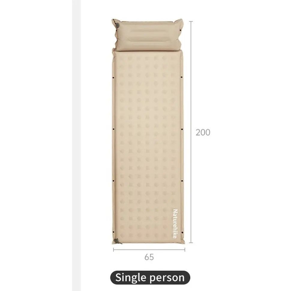 Коврик надувной с подушкой Naturehike CNK2550WS025 60мм Зеленый - фото 2