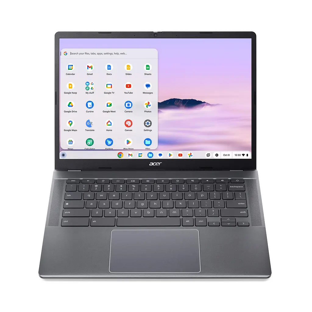 Ноутбук Acer Chromebook Plus CB514-3HT 14' WUXGA IPS Touch, AMD R5-7520C, 16GB, F512GB, UMA, ChromeOS, серый (NX.KP9EU.002) - фото 7