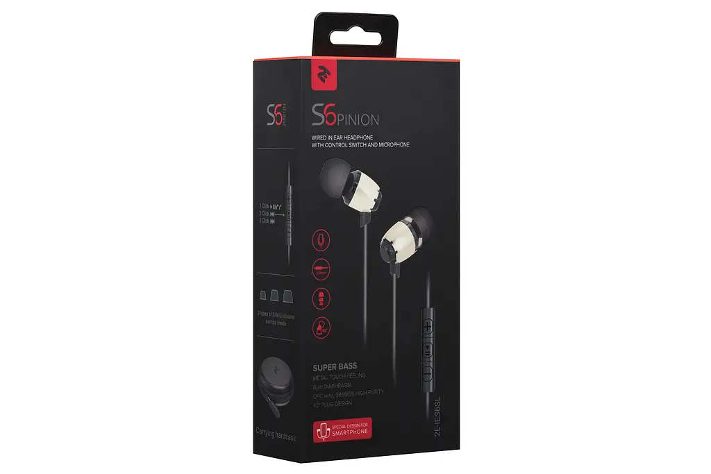 Навушники 2E S6 Pinion Mic Silver (2E-IES6SL) - фото 6