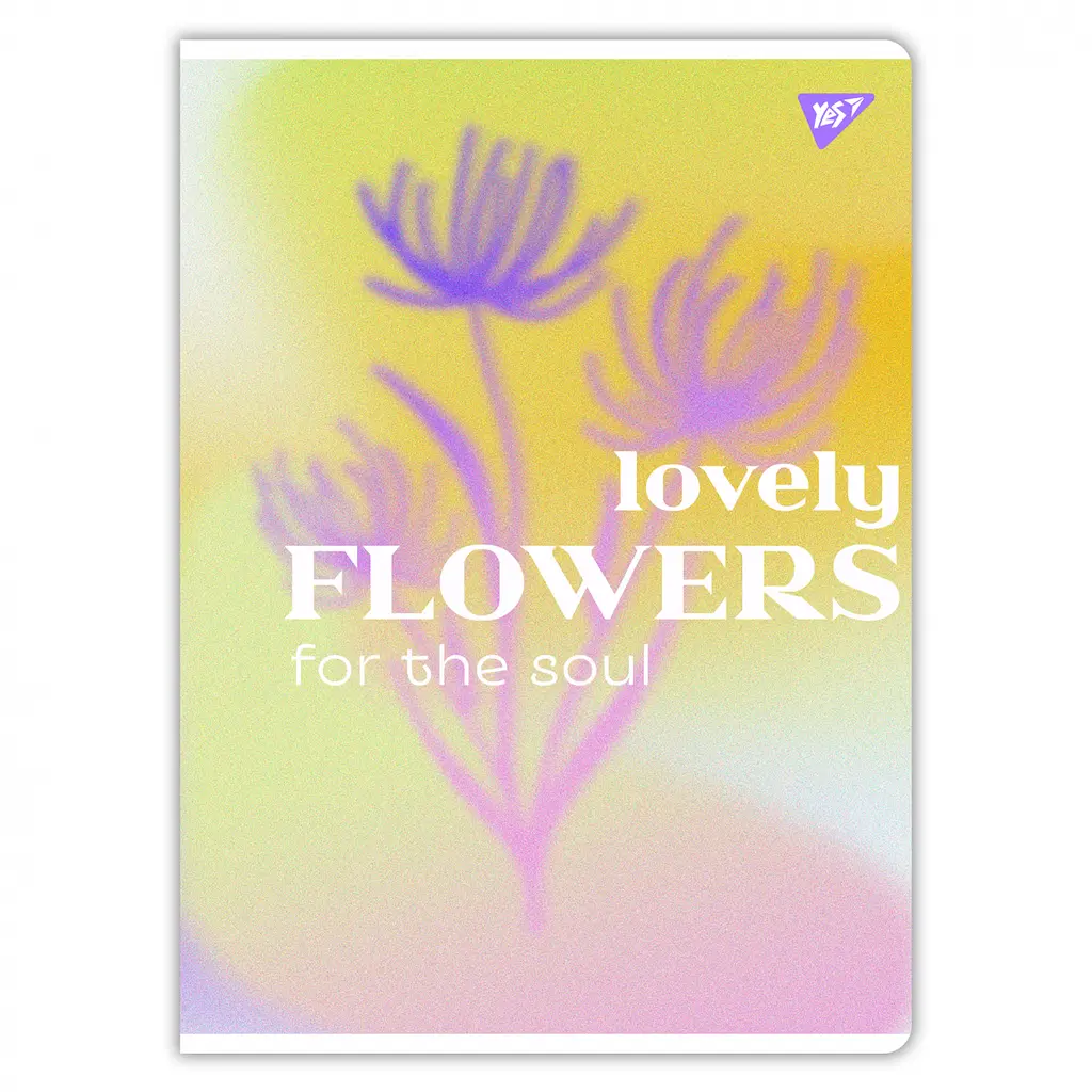 Набір зошитів для записів А4 Yes Lovely flowers 48 аркушів в клітку 3 шт. (682012) - фото 2