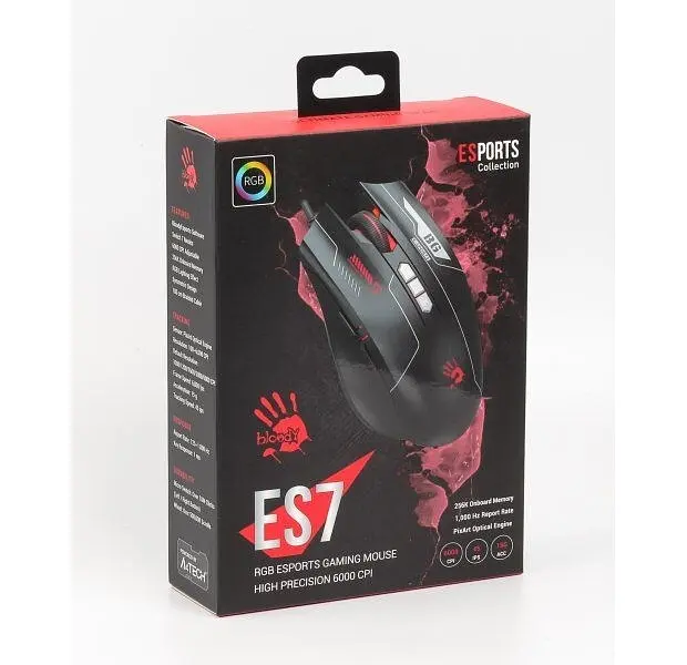 Миша ігрова A4Tech Bloody ES7 Esports Black - фото 7