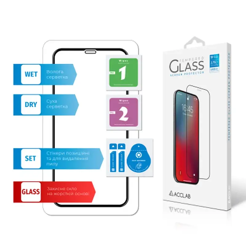 Скло захисне ACCLAB Full Glue ESD Apple Iphone XR/11 Black (1283126532146) - фото 7
