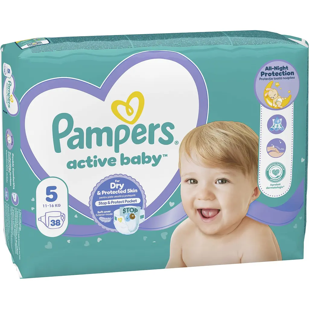 Подгузники Pampers Active Baby Размер 5 (11-16 кг) 38 шт. - фото 2