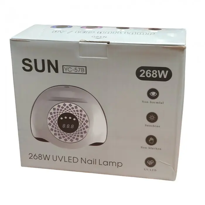 Лед уф лампа для нігтів від мережі біла LED UV Sun YC 57B - фото 7