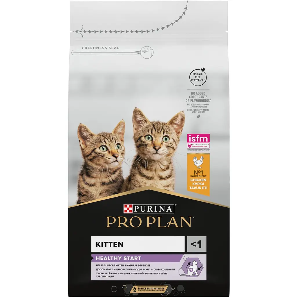 Сухой корм для котят Purina Pro Plan Kitten <1 Healthy Start с курицей 1.5 кг (12369475) - фото 2