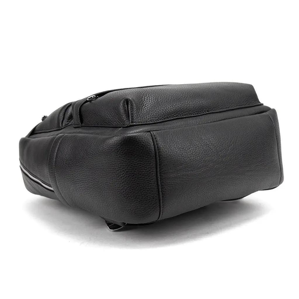 Чоловічий шкіряний рюкзак чорний Tiding Bag A25F-210727A - фото 5