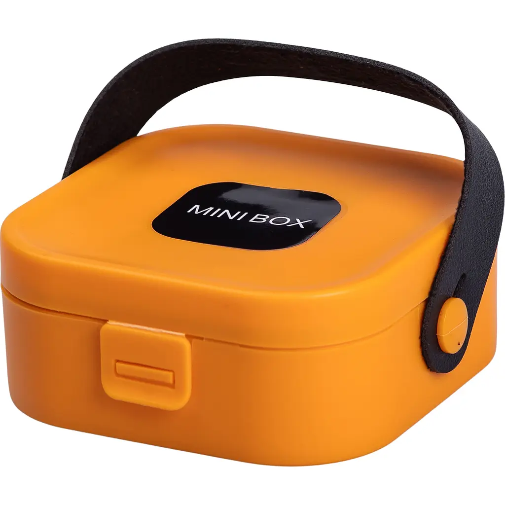 Міні-скринька для прикрас Yiwu Mini Box з дзеркалом 9x9x3.8 см помаранчева HP-5-27O - фото 4