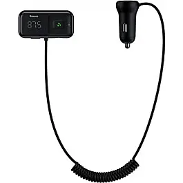 FM-трансмітер Baseus T Shaped S-16 Car bluetooth MP3 Player чорний (CCMT000201) - фото 2