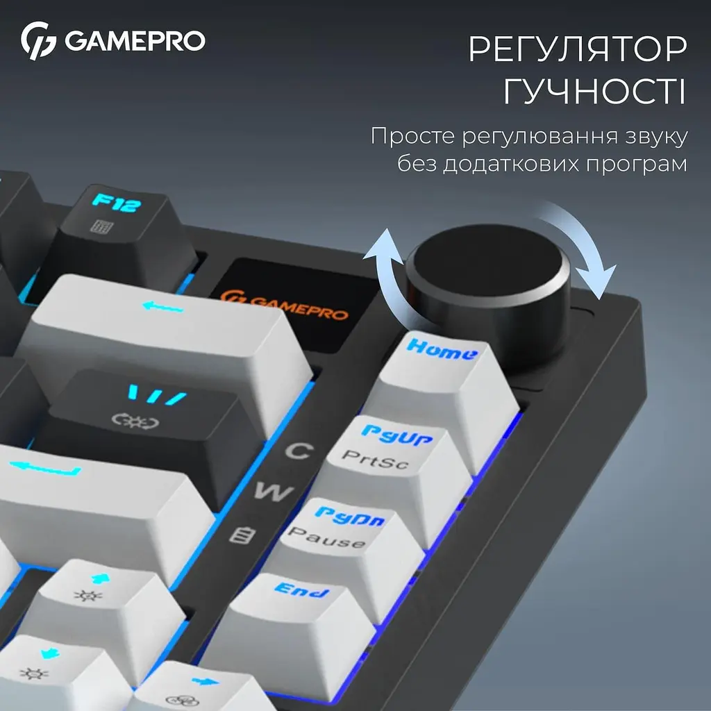 Клавіатура GamePro Asgard Valhalla Pro 75% Rainy switches (MK160B-D-Pro) - фото 9