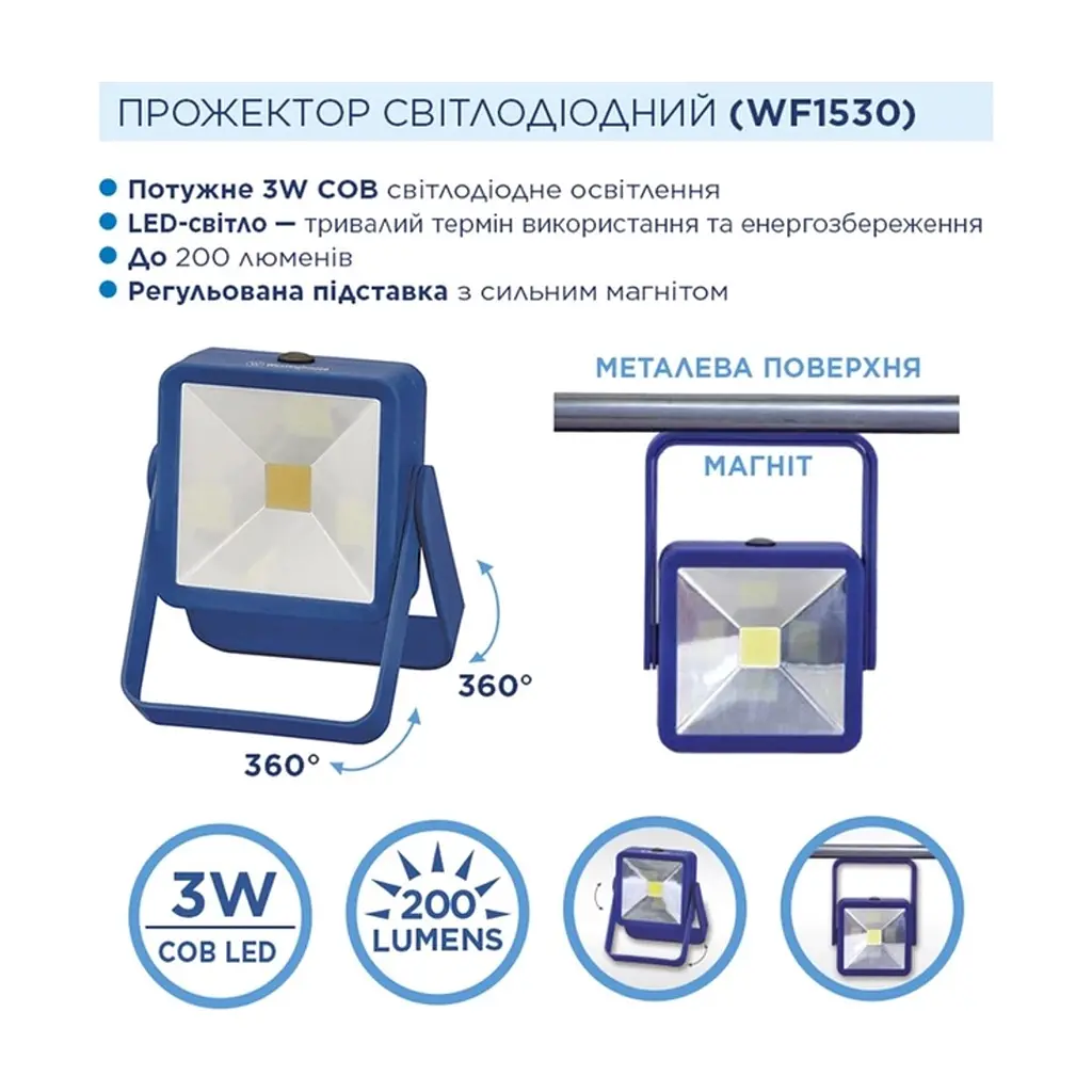 Ліхтар Westinghouse 3W LED WF1530 + 4 x AAА LR03 (WF1530-4LR03D1) - фото 2