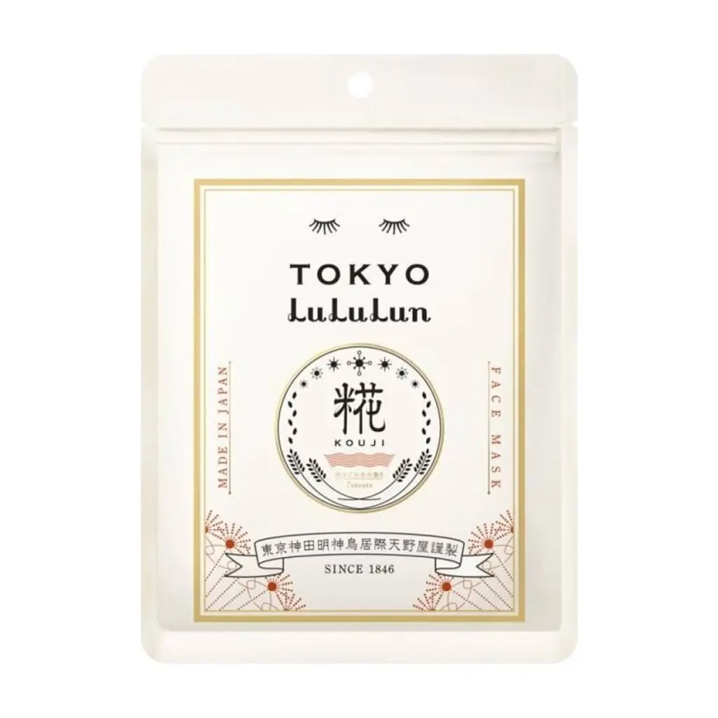 Маска для обличчя Lululun Face Mask Tokyo Kouji Живильна З екстрактом саке та кодзі 7 шт. (4582305067118)
