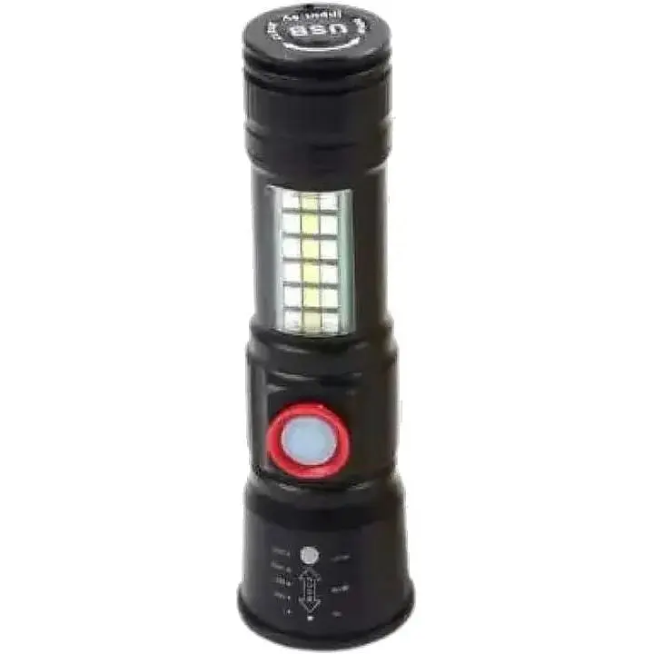 Ручний ліхтар RB-269 акумуляторний бічним світлом та зумом LED Р50+5SMD USB Zoom - фото 4