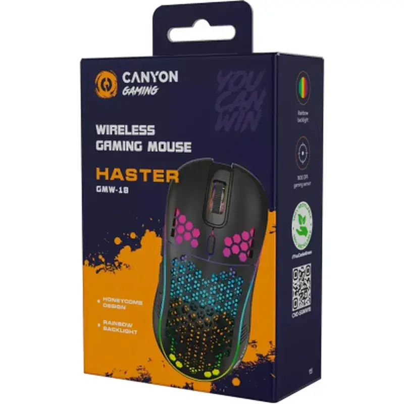 Мишка Canyon Haster GMW-18 Wireless Black (CND-SGMW18) - фото 6
