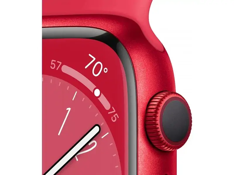 Смарт-годинник Apple Watch Series 8 GPS + Cellular 41mm PRODUCT RED Al. Case w. PRODUCT RED S. Band - M/L (MNV63) - фото 4