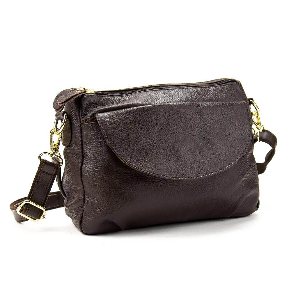 Женская кожаная сумка коричневая Riche NM20-W1195C - фото 7