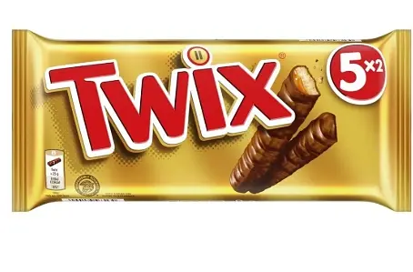 Батончик Twix з карамеллю та молочним шоколадом 5х50 г (5000159563918)