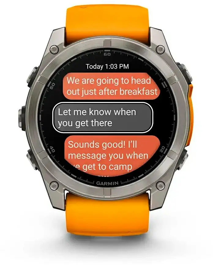 Смарт-годинник Garmin Fenix 8 47mm AMOLED Sapphire Titanium w. Spark Orange/Graphite Silicone Band (010-02904-10/11) - фото 8