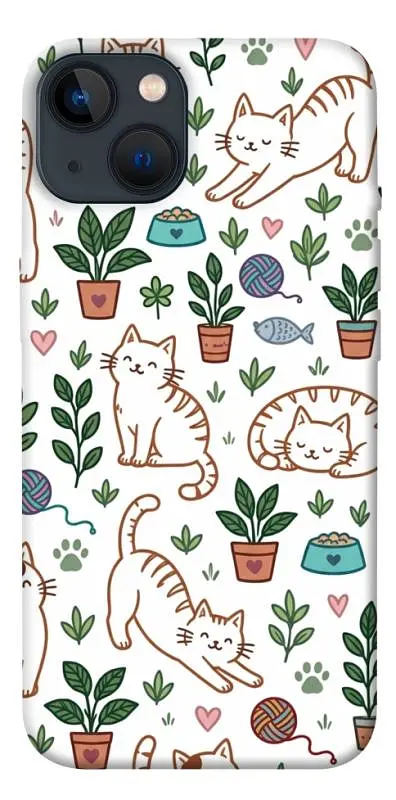 TPU чохол Demsky Cats pattern для Apple iPhone 13 (6.1")