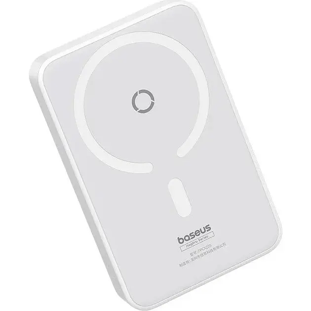 Портативна батарея Baseus MagPro Magnetic Bracket 5000mAh АКБ магнітний білий P10064101223-00 - фото 3