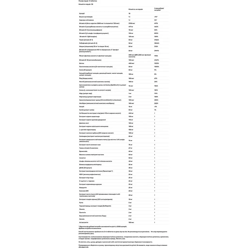 Вітаміни для чоловіків Source Naturals Men's Multiple 90 таблеток - фото 4