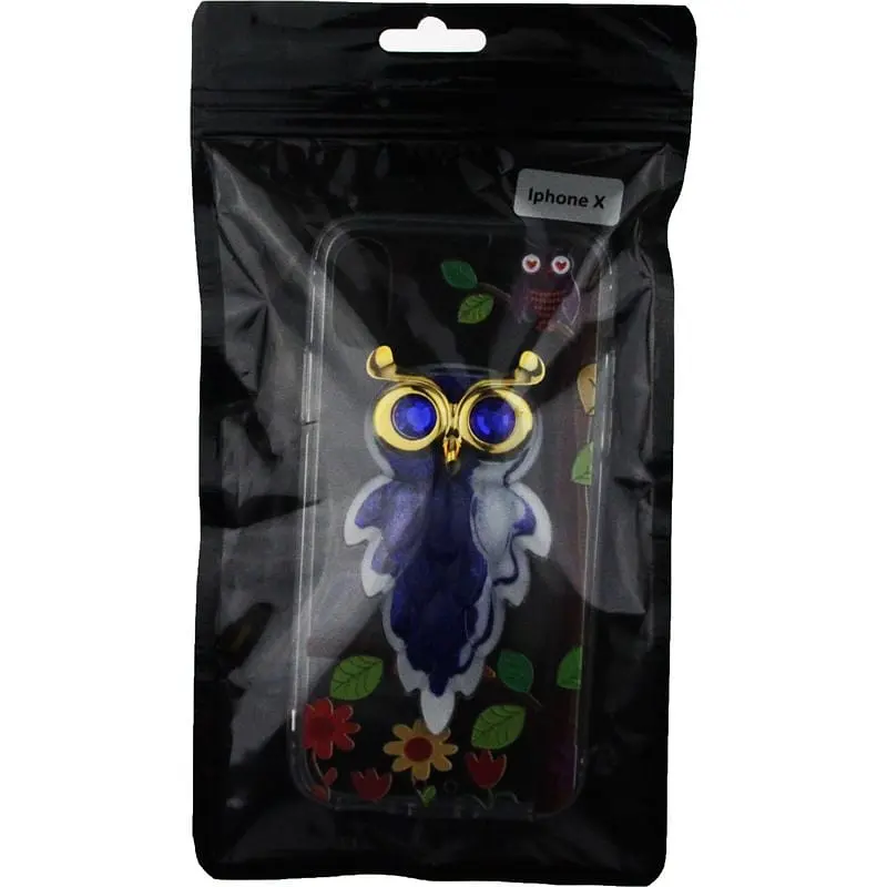 Чохол-накладка Toto TPU Case Decorative Stones IPhone X Owls Purple - фото 2